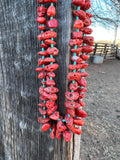 Rough Corral & Turquoise Necklace