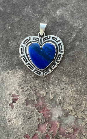 Blue Lapis Heart Pendant