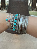 Eight Stone Turquoise Cuff