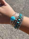 Eight Stone Turquoise Cuff